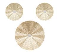 Lot de 3 Décorations Murales "Leslie" 33cm Or