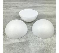 Lot de 3 Demi-Sphères de 8 cm de diamètre, Dômes Pleins en polystyrène de 4cm de Haut