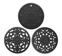 Lot de 3 dessous de plat creux en silicone