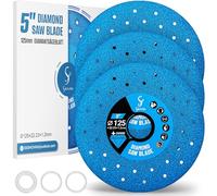 Lot de 3 disques à tronçonner pour carrelage 125 en métal - 1 mm - Disque | 125 mm x 22,23 mm pour couper et poncer la pierre, le métal, le plastique et de nombreux autres matériaux