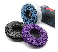 Lot de 3 disques de nettoyage non tissés CSD Disque abrasif en nylon non tissé pour métal, acier rouille Ø 76 mm