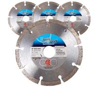 Lot de 3 disques diamant 125 x Al. 22,23 x Ht. 7 mm béton, parpaings, matériaux de construction - BUILDER - OMNIVOR