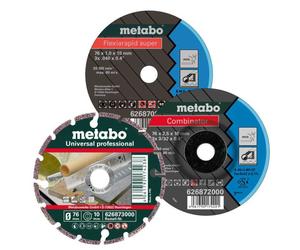 Lot de 3 disques pour meuleuse STARTERSET Ø 76 MM - METABO 626879000