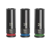 Lot de 3 douilles 1/2" 6 pans "Wheel Impaktor" WERA