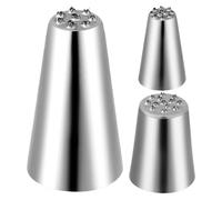 Lot de 3 douilles à douille à en acier inoxydable avec plusieurs | Lot de douilles pour gâteaux et glaçages pour boulangeries, mariages, anniversaires, vacances et fêtes, biscuits et