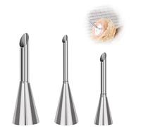 Lot De 3 Douilles en Inox Pour Douiller La Crème Au Beurre, Douille Longue Pour Pâte À Choux, Douille Pour Garnir Les Cupcakes, Outils De Décoration De Gâteaux Diy