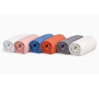 Lot de 3 draps-housse en microlavée : 160 x 200 cm / Gris perle - anthracite - blanc