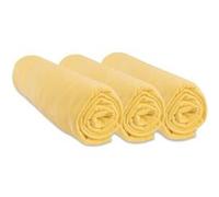 Lot de 3 draps housse jersey coton - 50x100 Couleur - Jaune paille Jaune G
