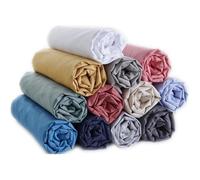 Lot de 3-Draps Housses-180x200 cm - 100% Coton - -Bonnet 30 cm Multicolore