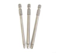 Lot de 3 embouts de tournevis carrés 100 mm SQ1-SQ3 en alliage d'acier avec aimant pour perceuse électrique Outils pneumatiques Finition grise Kit de fixation longue portée