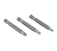 Lot de 3 embouts de tournevis magnétiques hexagonaux à tête carrée de 50 mm en alliage d'acier S2