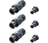 Lot de 3 embouts femelles à 3 pôles pour Betteri BC01 | Compatible avec onduleur monophasé | Connecteur étanche 25 A 250 V AC IP68 | 14/12 AWG