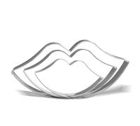 Lot de 3 emporte-pièces en forme de lèvres - 14,5 cm, 11,7 cm, 8,4 cm - Acier inoxydable
