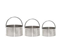 Lot de 3 Emporte-Pièces Inox Rond 8cm Argent