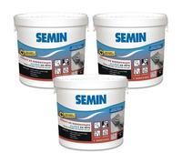 Semin SEM-LIGHT Enduit de Rebouchage Allégé- 3 X 1 L - Ultra Léger, Sans Retrait & Séchage Rapide - Réparation Trous & Fissures - Intérieur Murs & Plafonds - Blanc Mat - 3 Spatules Intégrées