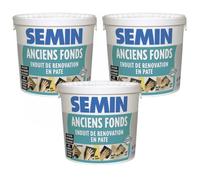 Lot de 3 enduits de rénovation pour les supports irréguliers Anciens Fonds Semin - intérieur-extérieur - seau de 1,5 kg