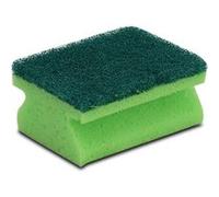 Lot de 3 éponge ultra fraîche à récurer verte avec grattoir, ultra absorbante, récureur ,laveur en fibre verte, anti-rayures nettoyant, traitement antibactérien, éponge en fibre verte antibactérienne 