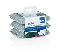 Lot de 3 éponges métalliques - KELA - Pulito - En polyester argenté - Ne raye pas