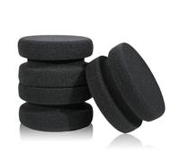 Lot de 3 éponges rondes de peinture - Éponges double face pour peinture, cire de voiture et nettoyage de cuisine - Mousse haute densité - Réutilisables et sans traces (noir)