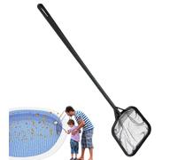 Lot de 3 épuisettes de piscine avec mât en ABS | Nettoyant pour poissons et feuilles en maille fine pour piscine, jacuzzi, spa et aquarium, filet léger pour un retrait rapide