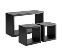Lot de 3 étagères cube rectangulaire moderne Tribù Stock
