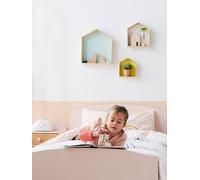 Lot de 3 étagères maison bois bois/multicolore TU