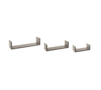 Lot de 3 Étagères Murales ""Bord"" 42cm Chêne Gris