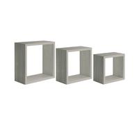 Lot de 3 étagères murales modernes cube Incubo Slim Stock