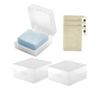 Lot de 3 étuis à savon de voyage pour DR. Squatch, porte-savon de voyage avec tampon d'égouttement, étui de voyage portable avec sac économiseur de savon pour salle de bain, salle de sport, camping en