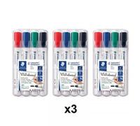 Lot De 3 Étuis De 4 Marqueurs Effaçable À Sec - Lumocolor Whiteboard Marker Staedtler