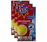 Lot de 3 Etuis de 6 Stickers Anti-Mouches Décoratifs jaunes sans odeur