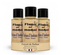Lot de 3 - Extrait de Parfum d'Ambiance Fleur de Monoi - Made in France Grasse - Diffuseur Maison Senteur Fleur de Monoi - 15ml
