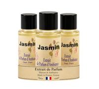 Lot de 3 - Extrait de Parfum d'Ambiance Jasmin - Made in France Grasse - Diffuseur Maison Senteur Jasmin - 15ml