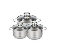 Lot de 3 faitouts 12, 14 et 16 cm en acier inoxydable sans PFAS Elo Brillant