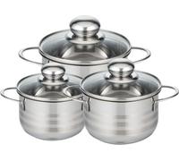 Lot de 3 faitouts 14, 16 et 20 cm en acier inoxydable sans PFAS Elo Brillant