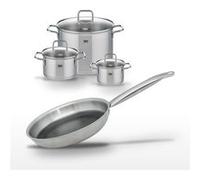 Lot de 3 Faitouts 16/20/26 cm et Poêle 28 cm Elo Relief Solution