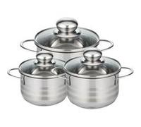 Lot de 3 faitouts 16, 20 et 24 cm en acier inoxydable sans PFAS Elo Brillant Gris