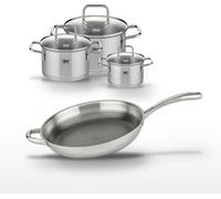 Lot de 3 Faitouts Elo Relief Evolution 12/16/20 cm et Poêle 32 cm