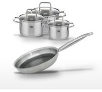 Lot de 3 Faitouts Elo Relief Solution 12/14/16 cm et Poêle 24 cm