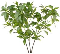 Lot de 3 fausses plantes à tige de ficus, 80 cm, feuilles en plastique soufflé, plantes artificielles, pour les appartements, les espaces de travail, les hôtels, la décoration d'extérieur