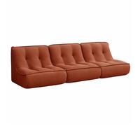 Lot de 3 fauteuils modulable en velours côtelé 240 x 90 cm terracotta Lizy, Oviala
