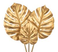 Lot de 3 feuilles de monstera artificielles, d'aspect très réaliste, pour une décoration de mariage bohème, une décoration tropicale à base de feuilles de palmier pour la maison, les fêtes, la cuisine