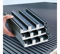 Lot de 3 feuilles de toiture ondulées en métal de 3,7 m - Revêtement imperméable et coupe-vent pour projets d'extérieur durables, idéal pour les tuiles de toiture Pera épissables, construction robuste