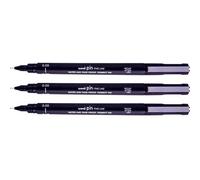 Lot De 3 Feutres À Dessin Uni Pin - 0.05 Mm - Noir - Uni-Ball