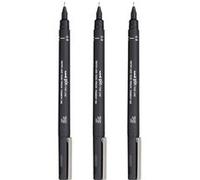 UNI-BALL Lot de 3 marqueurs à pointe ultra fine 0,2 mm Encre noire