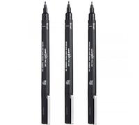 Uni-Ball Lot de 3 feutres de dessin uni pin - Pointe brush - Noir