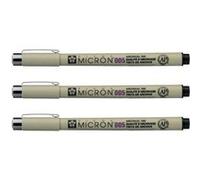 Lot de 3 feutres Pigma Micron 005 Sakura pointe extra fine 0.20mm noir Noir G