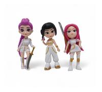 Lot de 3 figurines BLANC 10 à 11 cm CHASSEUR DE DÉMONS LES GUERRIÈRE DE LA KPOP DÉCORATION GÂTEAUX Cadeau pour les fans