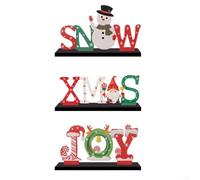 Lot de 3 figurines de Noël en bois de style casse-noisette pour table, cheminée, étagère, 16 cm de haut, décorations de vacances colorées