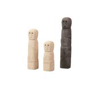 Lot de 3 figurines décoratives 5x5x28 cm, 5x5x21 cm, 5x5x16 cm